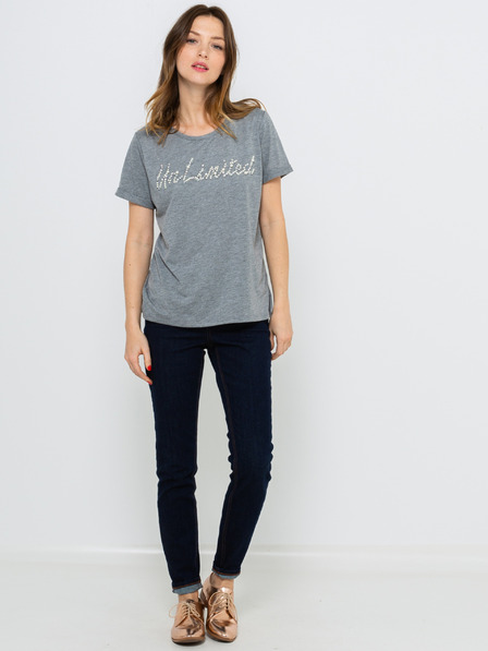 CAMAIEU Tricou gri cu inscripție CAMAIEU