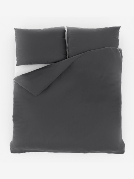 Kvalitex French Muslin Bedding 240x220, 70x90cm Dark Gray Kvalitex