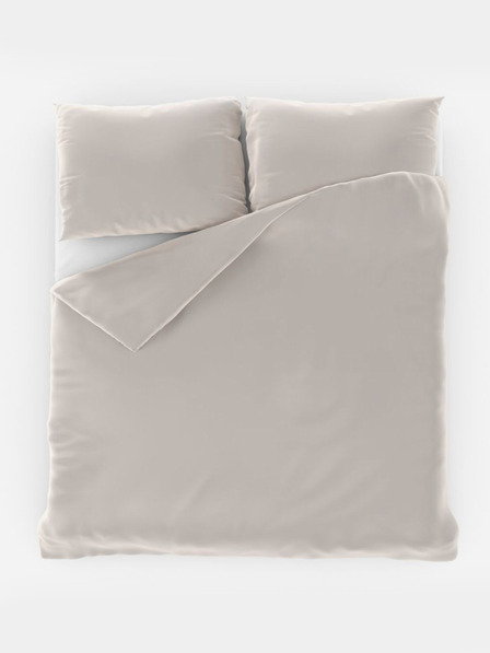 Kvalitex Satin lenjerie franceză extinsă LUXURY COLLECTION 1+2, 240x220, 70x90cm alb
