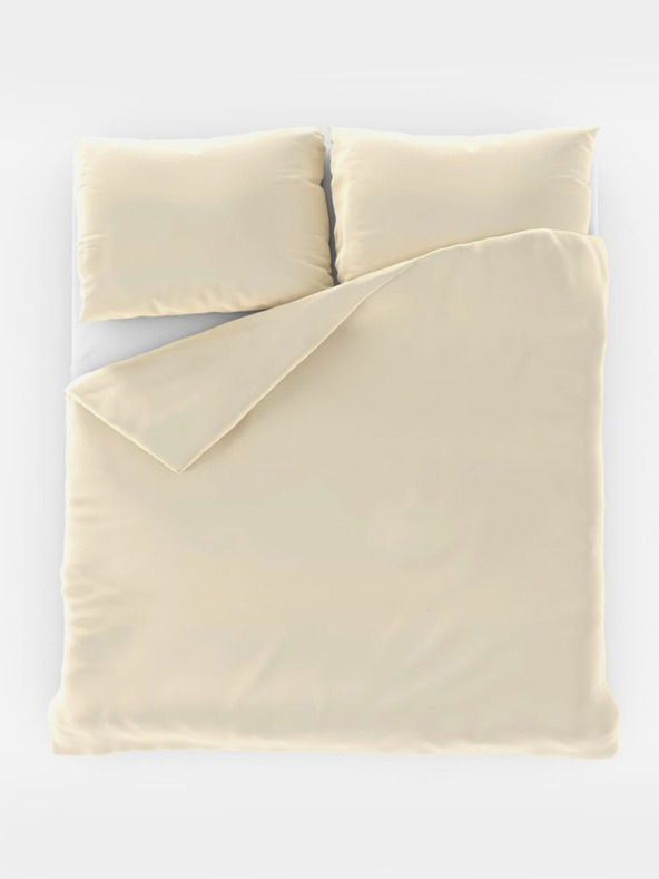 Kvalitex Lenjerie de pat din satin francez LUXURY COLLECTION 1+2, 220x200, 70x90cm crem