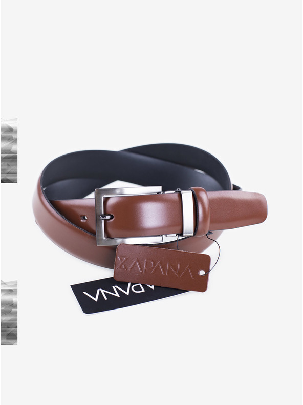 Zapana Curea din piele maro pentru bărbați Zapana Satyr