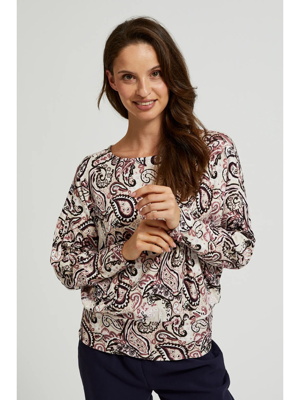 Moodo Pulover deschis la culoare bej pentru femei