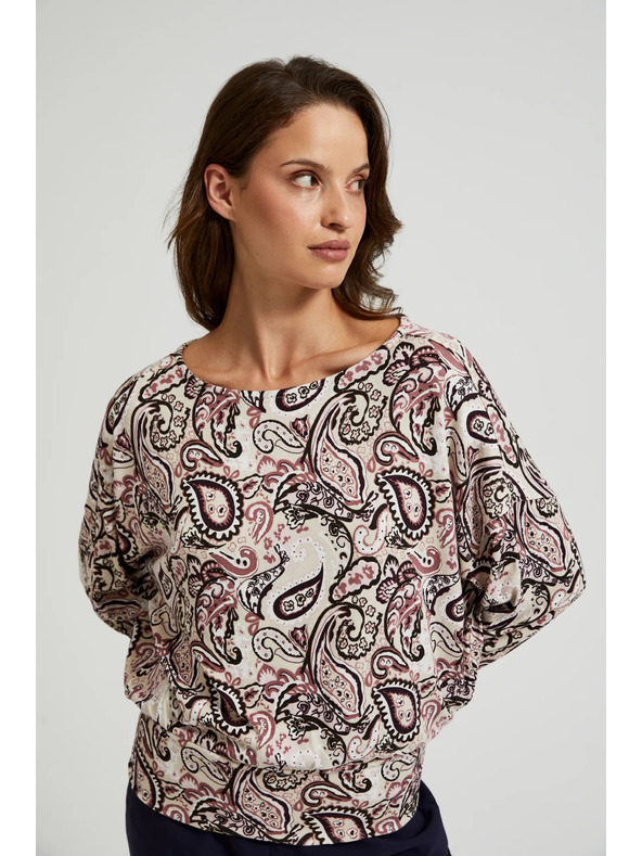 Moodo Pulover deschis la culoare bej pentru femei