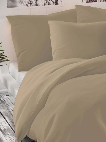 Kvalitex Cearșafuri din satin LUXURY COLLECTION 140x200, 70x90cm bej
