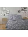 Kvalitex Lenjerie de pat din bumbac franțuzesc NORDIC COLLECTION 220x200, 70x90cm GRID gri
