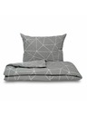 Kvalitex Lenjerie de pat din bumbac franțuzesc NORDIC COLLECTION 220x200, 70x90cm GRID gri