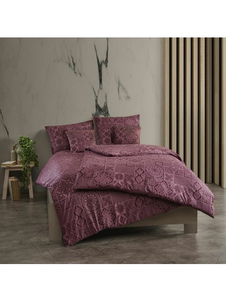 Kvalitex Lenjerie de pat din bumbac franțuzesc renforcé 200x200, 70x90cm TOKYO bordo