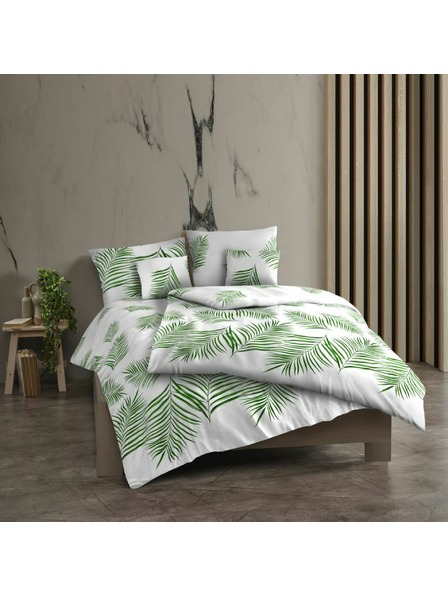 Kvalitex Lenjerie de pat din bumbac franțuzesc renforcé 240x220, 70x90cm TROPICAL alb