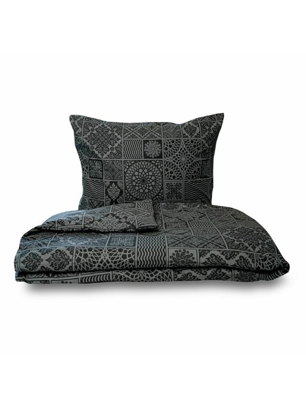 Kvalitex Lenjerie de pat din bumbac franțuzesc renforcé 200x200, 70x90cm TOKYO negru
