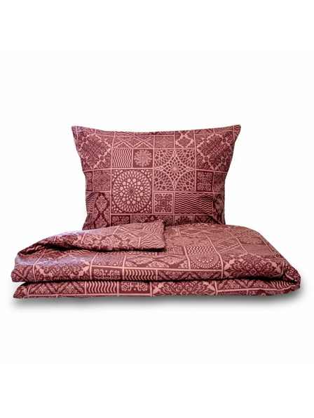 Kvalitex Lenjerie de pat din bumbac franțuzesc renforcé 220x200, 70x90cm TOKYO bordo
