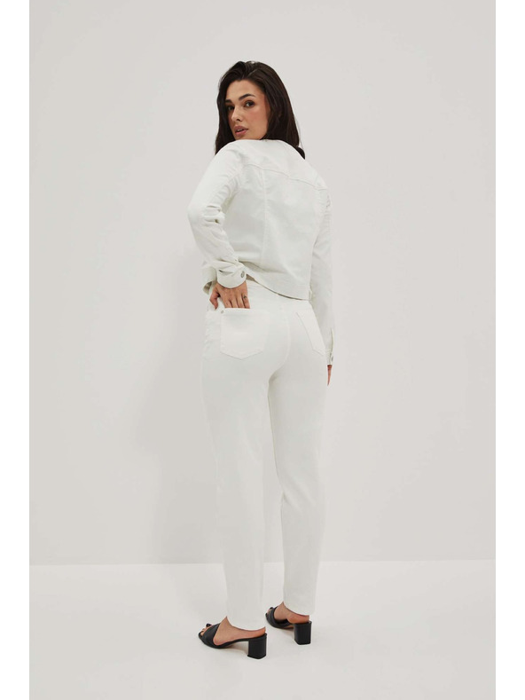 Moodo Jeans albi mom pentru femei Moodo