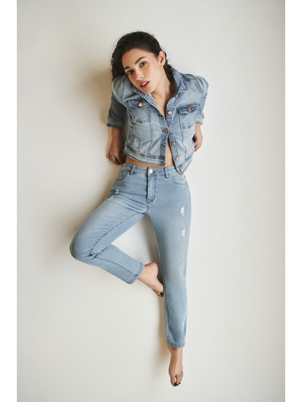 Moodo Jeans pentru femei Moodo – albastru deschis