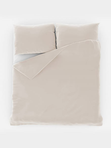 Kvalitex Lenjerie de pat franceză unicolor din bumbac 220x200, 70x90cm albă