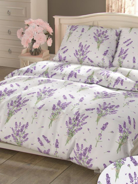 Kvalitex Lenjerie de pat franceză din bumbac PROVENCE COLLECTION 220x200, 70x90cm LEVANDULE violet Kvalitex