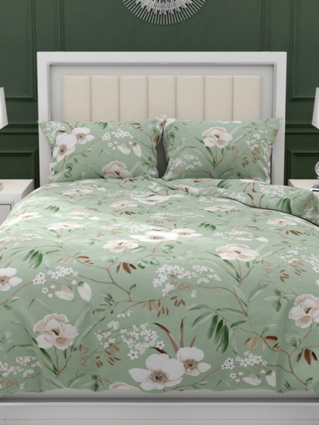 Kvalitex Cearșaf din bumbac franțuzesc DELUX 240x200, 70x90cm MAGNOLIA verde