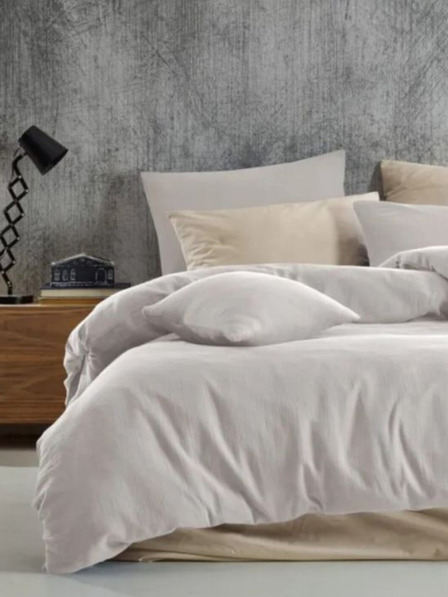 Kvalitex French Muslin Bedding Set 220x200, 70x90cm Cream Kvalitex