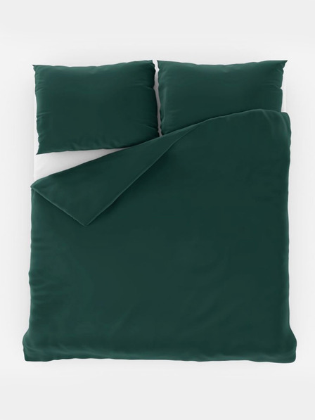 Kvalitex Cearșaf din satin franțuzesc LUXURY COLLECTION 1+2, 240x220, 70x90cm verde închis