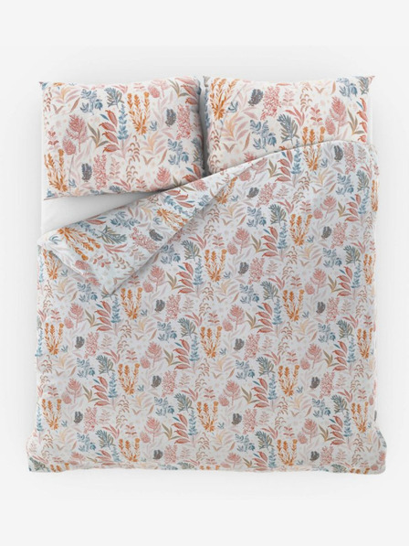 Kvalitex Lenjerie de pat din satin franțuzesc Luxury Collection 1+2, 200x200, 70x90cm Coral garden Kvalitex