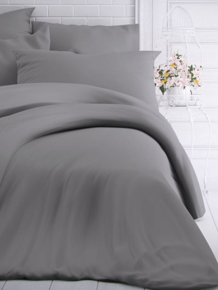 Kvalitex Cearșaf pentru pătuț din bumbac de culoare solidă 140x220, 70x90cm gri deschis