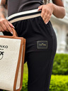 Edoti Pantaloni de trening cu elastic tricolor - negri
