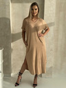 Edoti Rochie maxi oversize - culoare cămilă