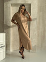 Edoti Rochie maxi oversize - culoare cămilă