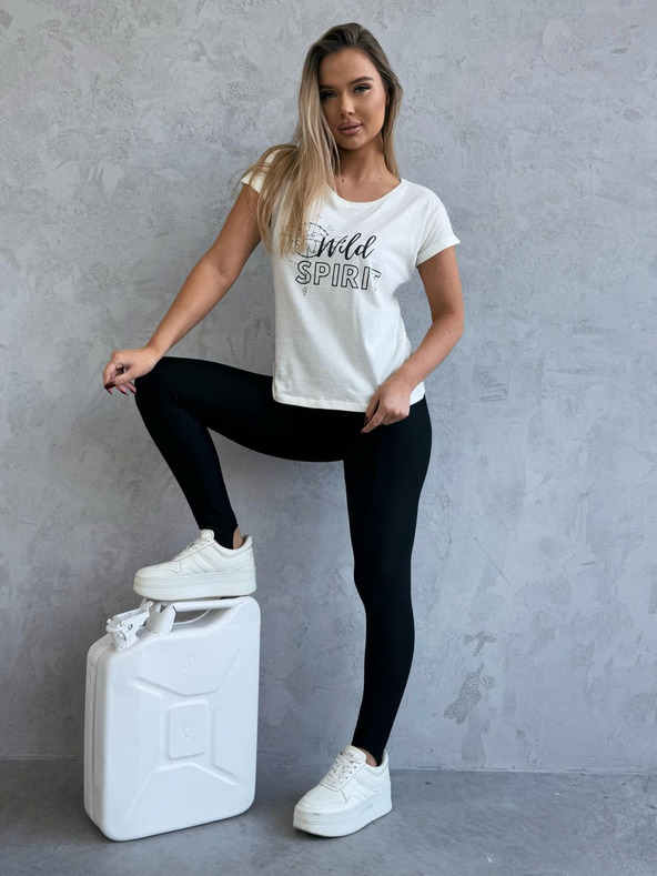 Edoti Tricou cu imprimeu - culoare cremă