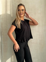 Edoti Tricou cu volane - negru