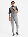 Ombre Clothing Vestă elegantă gri deschis SLIM FIT pentru bărbați