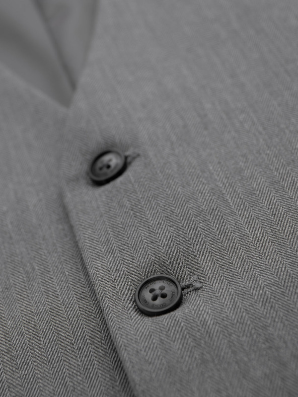 Ombre Clothing Vestă elegantă gri deschis SLIM FIT pentru bărbați