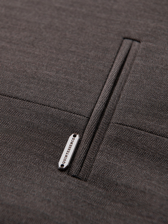 Ombre Clothing Vestă elegantă gri SLIM FIT pentru bărbați