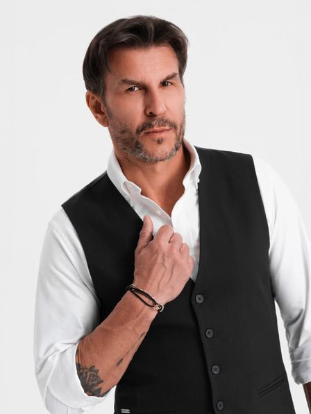 Ombre Clothing Vestă elegantă SLIM FIT pentru bărbați