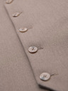 Ombre Clothing Vestă bej de costum pentru bărbați cu detalii clasice și căptușeală