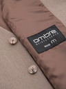 Ombre Clothing Vestă bej de costum pentru bărbați cu detalii clasice și căptușeală