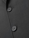 Ombre Clothing Sacou gri SLIM din țesătură fin structurată pentru bărbați
