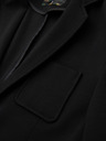 Ombre Clothing Sacou negru SLIM cu textură fină pentru bărbați