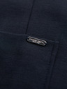 Ombre Clothing Sacou bleumarin închis SLIM din țesătură fin structurată pentru bărbați