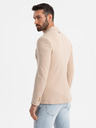 Ombre Clothing Sacou bej SLIM din țesătură fin structurată pentru bărbați