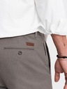 Ombre Clothing Pantaloni chino pentru bărbați REGULAR FIT cu structură fină - gri