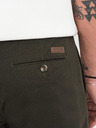 Ombre Clothing Pantaloni chino pentru bărbați REGULAR FIT cu structură fină - verde închis