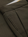 Ombre Clothing Pantaloni chino pentru bărbați REGULAR FIT cu structură fină - verde închis