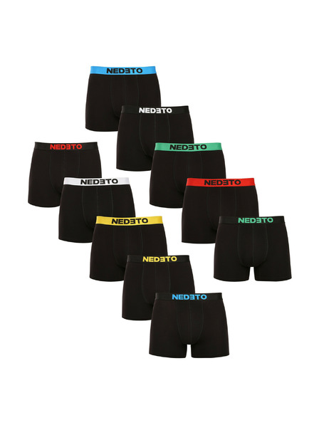 Nedeto Set de 10 - boxeri pentru bărbați Nedeto negri