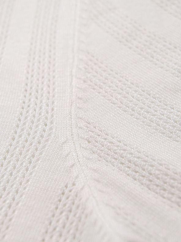 Ombre Clothing Tricou polo pentru bărbați cu fermoar la gât - alb