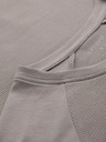 Ombre Clothing Tricou gri din bumbac cu mânecă lungă pentru bărbați