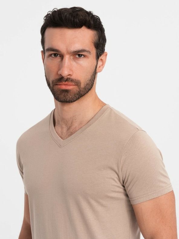 Ombre Clothing Tricou bărbătesc de bază din bumbac gri cu gât rotund Ombre Clothing