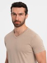 Ombre Clothing Tricou bărbătesc de bază din bumbac gri cu gât rotund Ombre Clothing