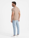 Ombre Clothing Tricou bărbătesc de bază din bumbac gri cu gât rotund Ombre Clothing