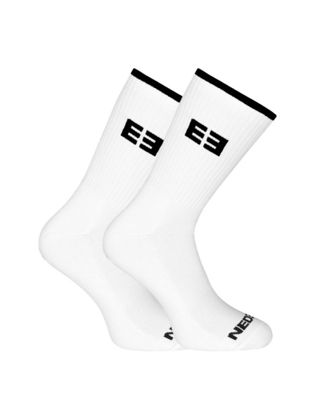 Nedeto Set de trei - șosete Nedeto sport înalte albe