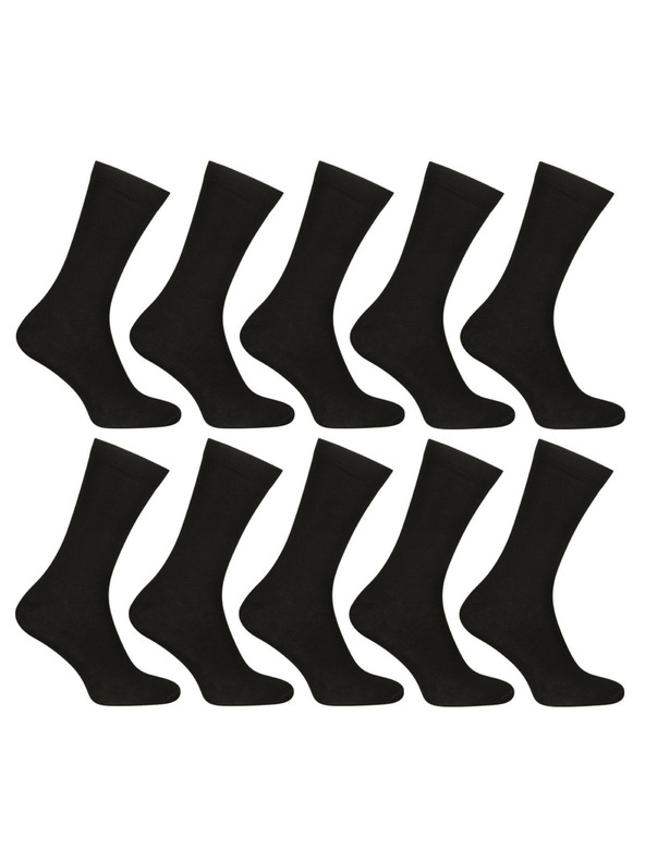 Nedeto Set de zece - șosete Nedeto înalte din bambus negre