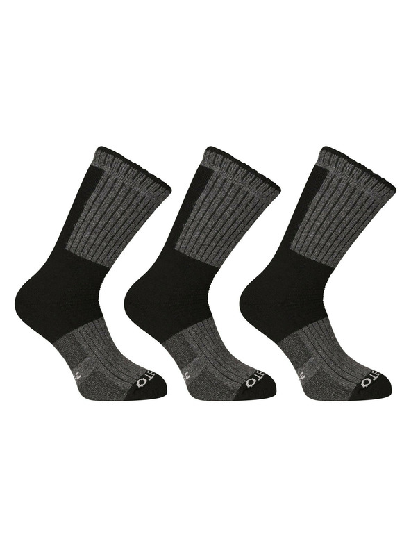 Nedeto Set de trei - șosete Nedeto înalte de iarnă negre